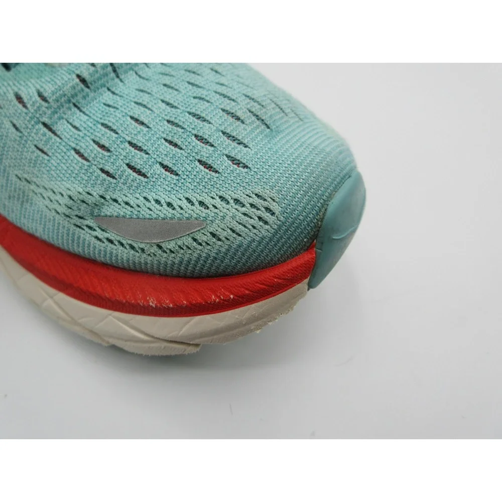 HOKA Clifton 8 Shoes Womens‎ Size 8 Blue Teal Red Running Cushioned 1119394 AEBL